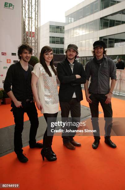 Singer Amy Macdonald and her band attend the Amadeus Austrian Music Award 2008 on April 18, 2008 in Vienna, Austria.