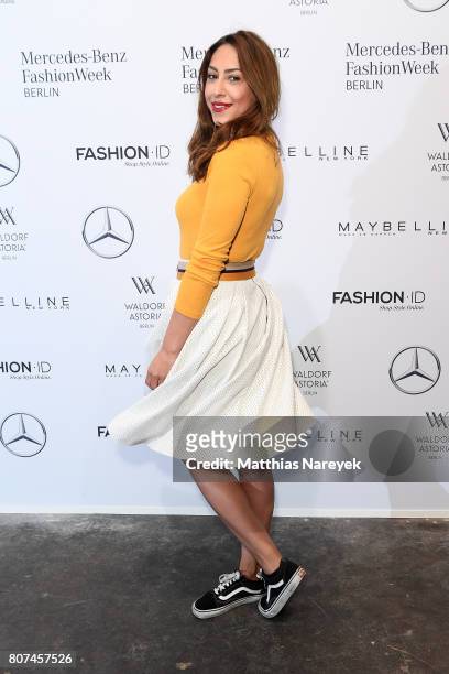 Melissa Khalaj attends the Ewa Herzog show during the Mercedes-Benz Fashion Week Berlin Spring/Summer 2018 at Kaufhaus Jandorf on July 4, 2017 in...