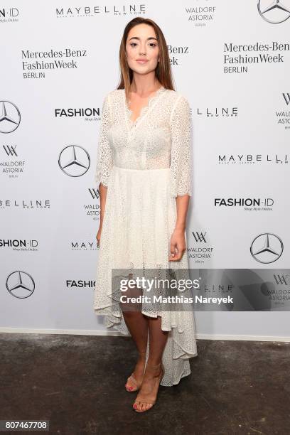 Nataliia Fiebrig attends the Ewa Herzog show during the Mercedes-Benz Fashion Week Berlin Spring/Summer 2018 at Kaufhaus Jandorf on July 4, 2017 in...