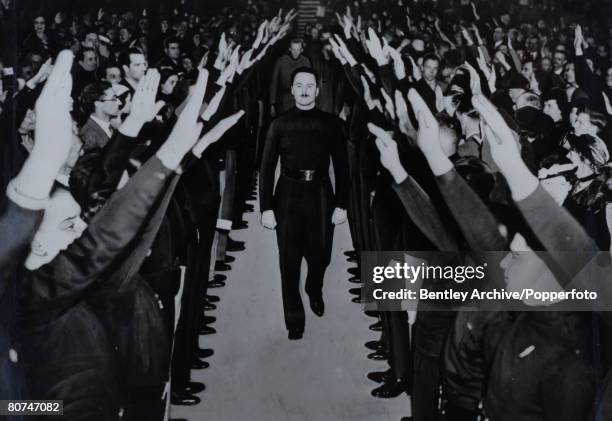 Mosley Rally 45 British Blackshirts And Union Movement Stock Photos, High-Res ...