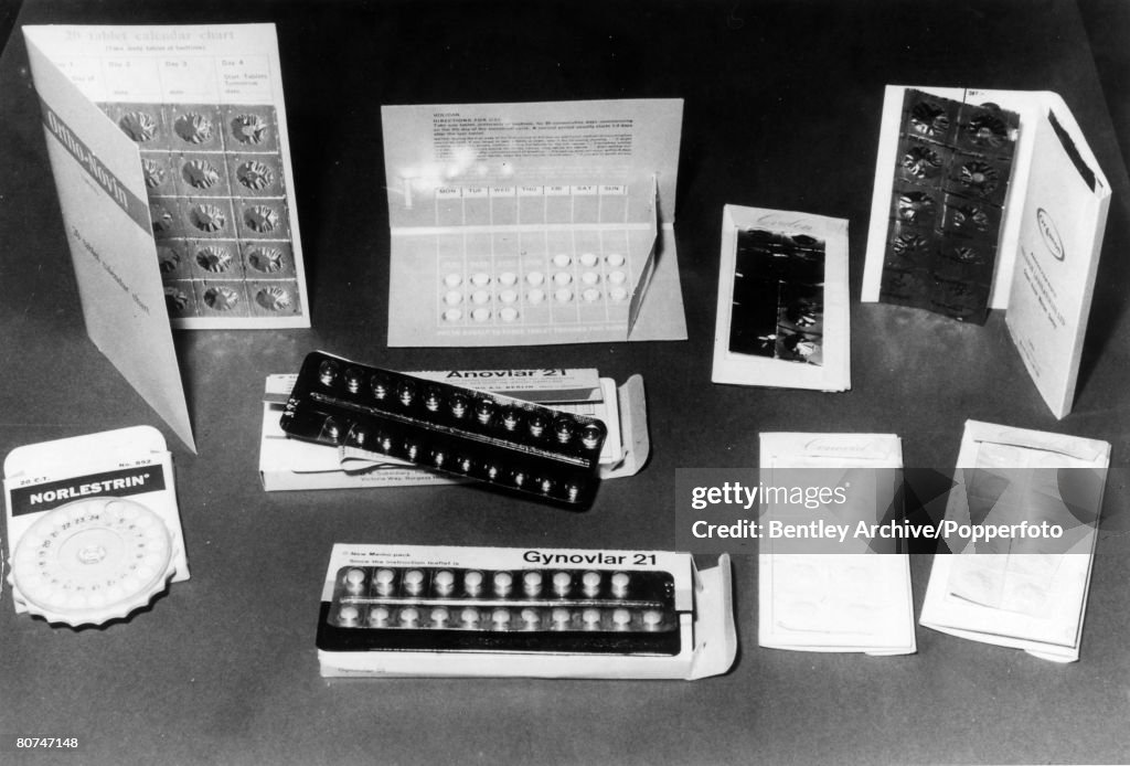 circa 1960's, A wide range of oral contraceptive pills News Photo ...