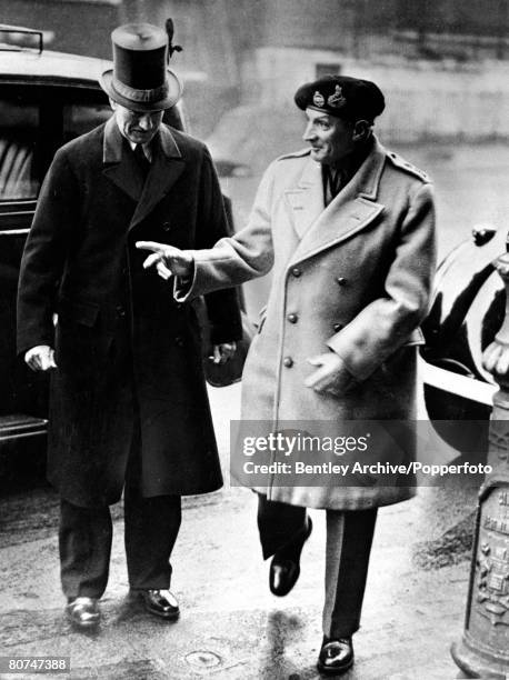 Military, London, England, pic: circa 1940's, Field Marshal Bernard Montgomery, in jovial mood.