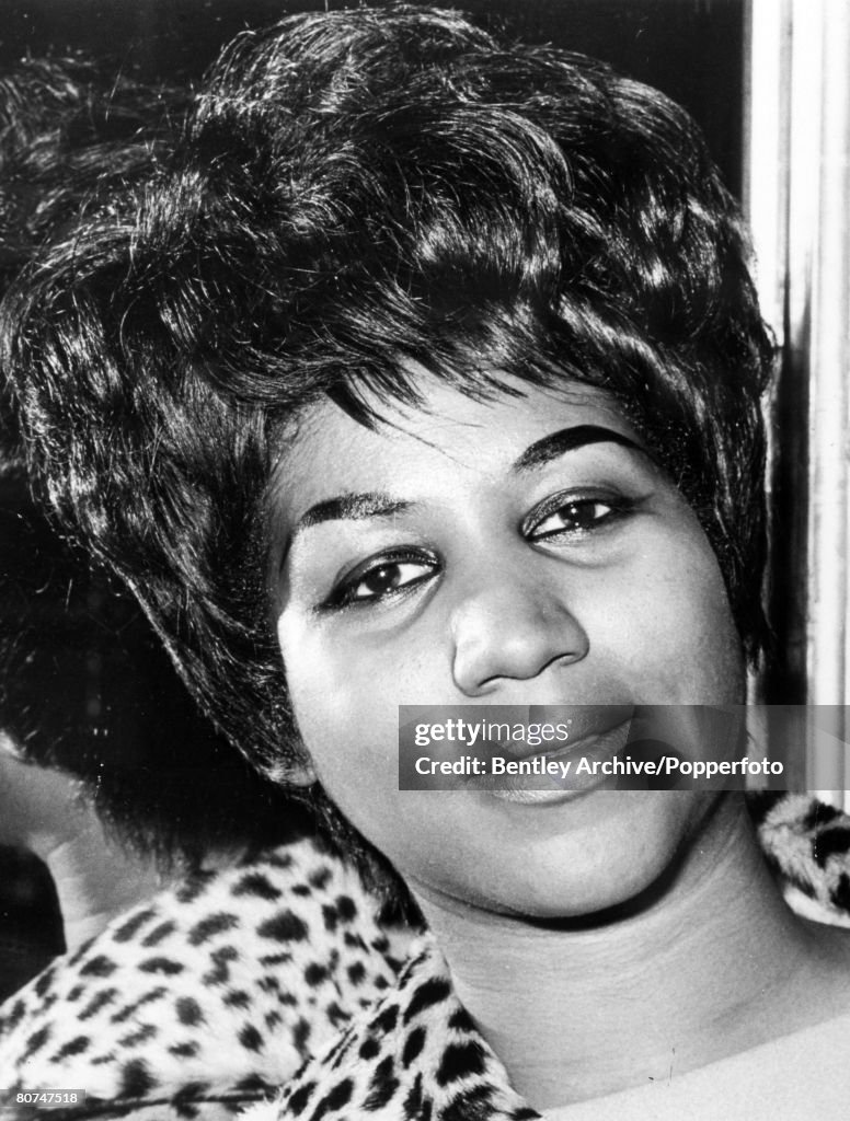 Music Personalities. pic: May 1968. Aretha Franklin, born 1942, American singer, the "Queen of Soul".