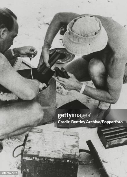 Science,Nuclear Tests/H-Bomb, pic: April 1957, Preparations being made on Christmas Island in the central Pacific for Great Britain's Hydrogen Bomb...