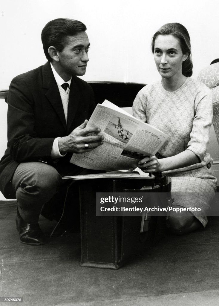 Personalities pic: 5th March 1964. Jane Goodall wuth her husband Baron Hugo Van Lawick.