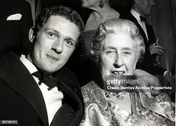 English crime writer Agatha Christie with her grandson, Matthew Pritchard, to whom she has bequeathed the royalties of her long-running play,'The...