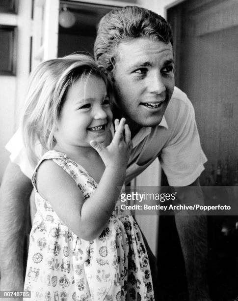Volume 2, Page 98, Picture 7, June 1967, US actress Tatum O'Neal as a young girl with her father US actor Ryan O'Neal