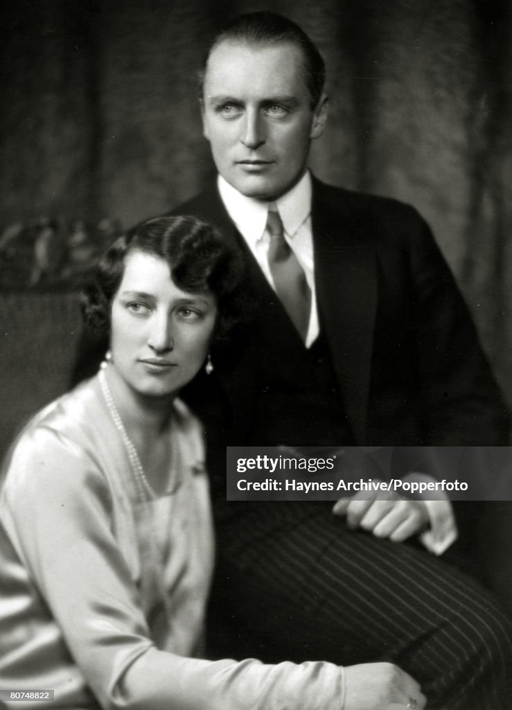 Foreign Royalty Personalities. pic: circa 1929. Crown Prince Olav (Olaf) of Norway with Princess Martha pictured close to the time they were to be married. Crown Prince Olav (1903-1991) succeeded his father King Haakon VII in 1957 becoming King Olav V.