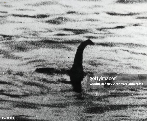 Scotland, August A photograph allegedly showing the Loch Ness monster, This photograph was revealed as a fake many years later