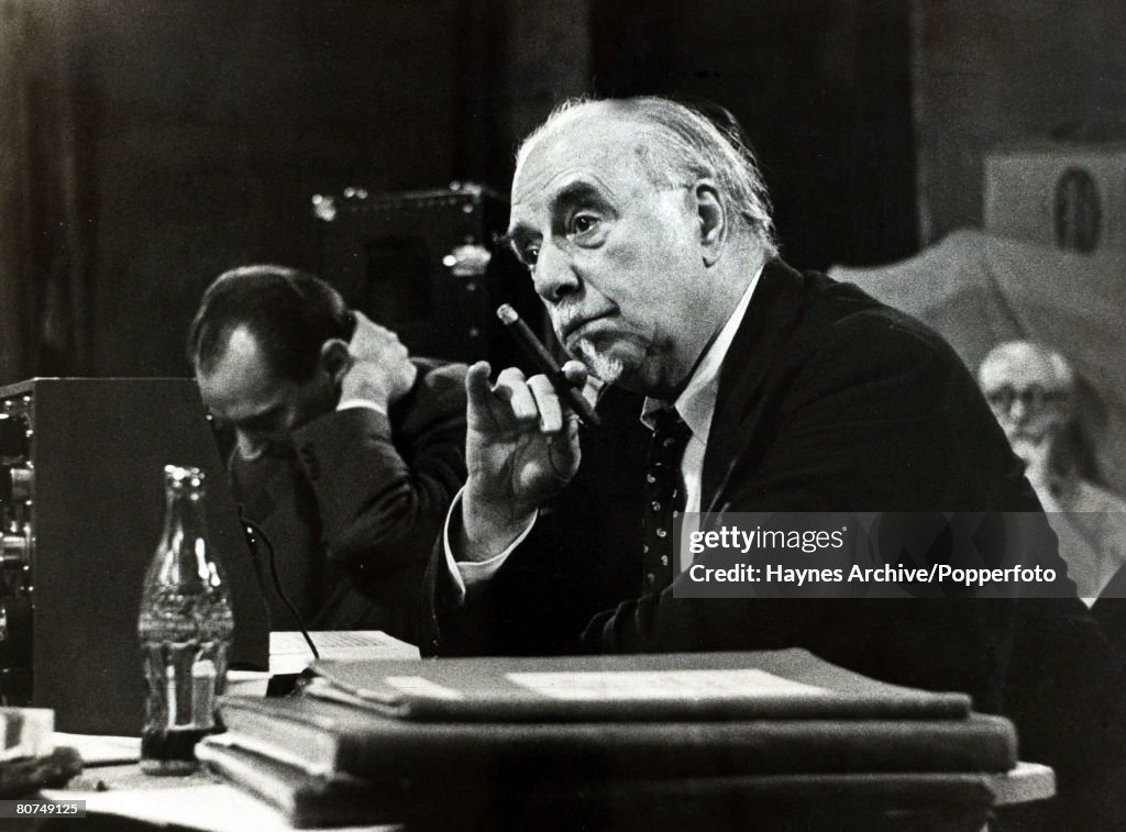 July 1958, Sir Thomas Beecham, pictured in a thoughtful pose, Sir ...