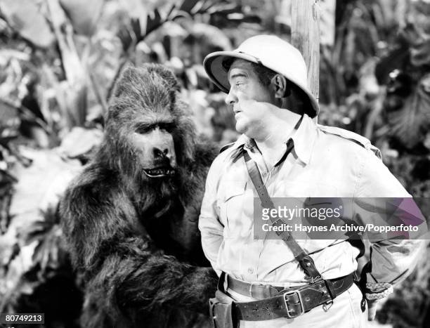 American comedy film actor Lou Costello in a still from the film -Africa Screams'