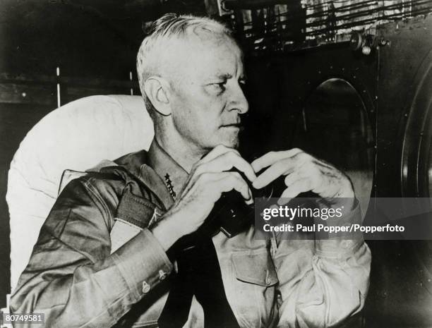 War and Conflict, World War II, pic: circa 1944, United States Navy Commander Admiral Chester W. Nimitz , Commander in Chief of the United States...