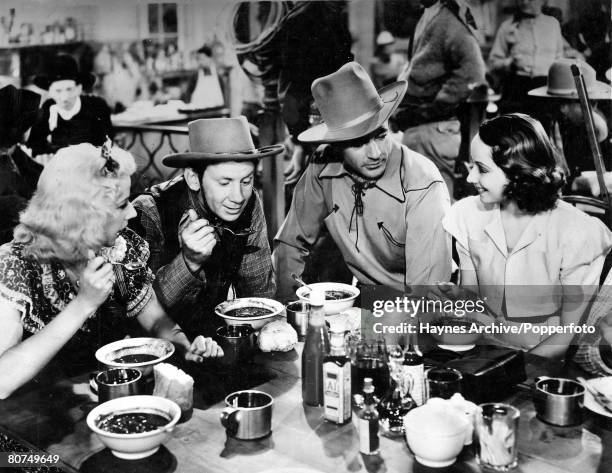 Film still from the movie - The Cowboy and the Lady', starring Merle Oberon and Gary Cooper