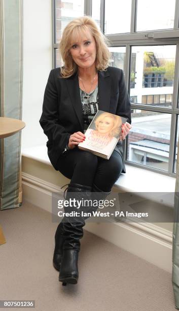 Beverley Callard with her new autobiography Unbroken at the Soho Hotel in London.