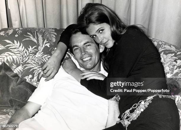 Personalities, Health/ Heart Surgery, pic: January 1970, Cape Town, Dr, Christian Barnard pictured with his fiance Barbara Zoellner the daughter of...