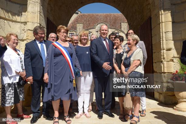 Prince's Albert II of Monaco poses in Duras, southwestern France, on July 4 before his visit at the city's castle which is a family house since 1777.