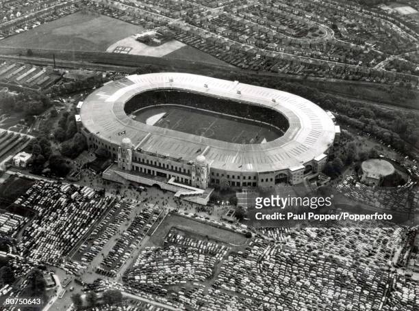 World Cup Finals England, London, An aerial view of Wembley Stadium, venue of the 1966 World Cup Final