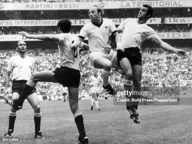 Sport, Football, 1970 World Cup Finals, Mexico City, Mexico, pic: 20th June 1970, 3rd Placed Match, West Germany 1 v Uruguay 0, West Germany's Uwe...