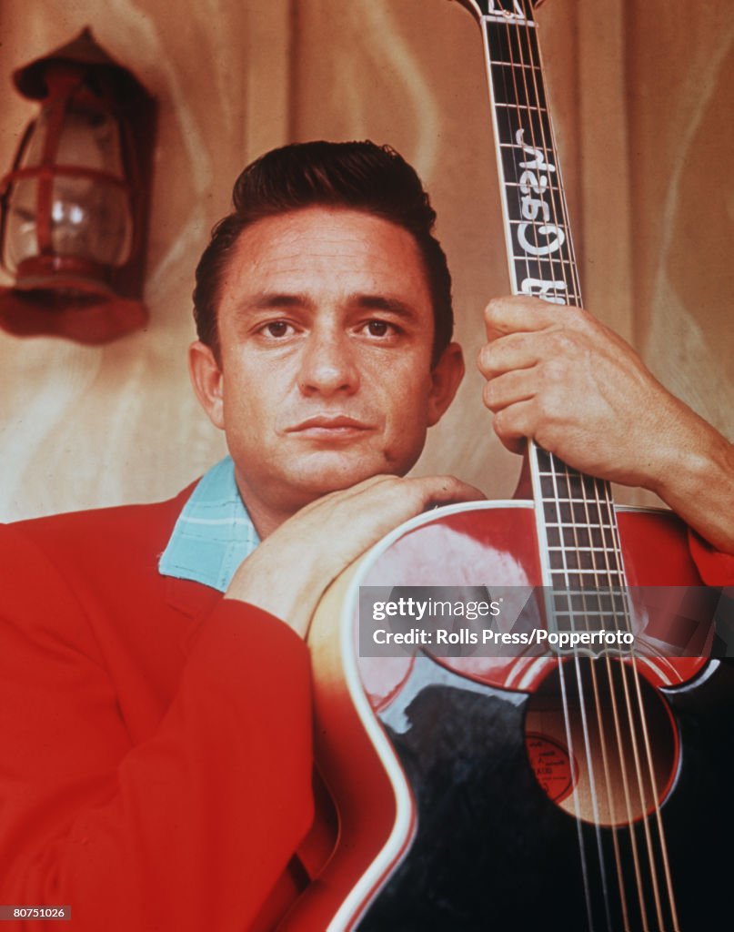 Personalities 1970. Portrait of American Country and Western singer Johnny Cash.
