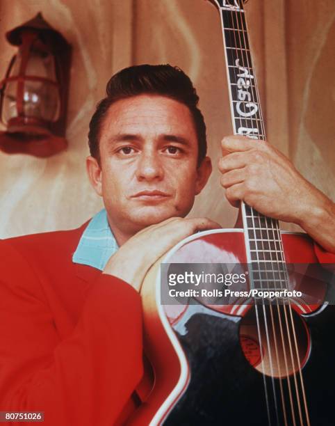 Personalities Portrait of American Country and Western singer Johnny Cash