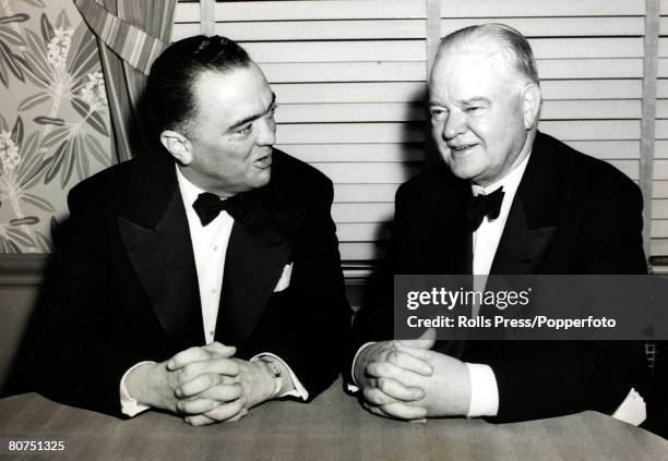 Politics, Personalities, USA, pic: 1944, New York, Herbert Hoover, right, with the Head of the FBI, J,Edgar Hoover, Herbert Hoover became the 31st...