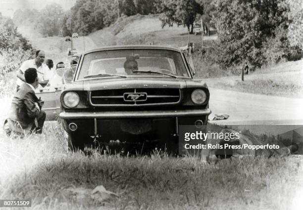 6th June 1966, Hernando, Mississippi, American civil rights activist James Meredith lies injured by a shotgun blast as newsmen duck for cover, James...