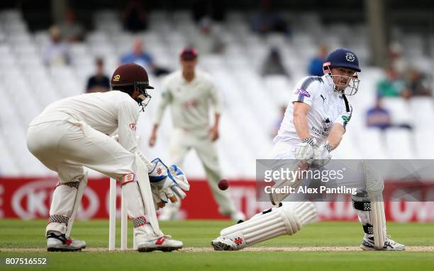 George Bailey of Hampshire in action during day two of the Specsavers County Championship Division One match between Surrey and Hampshire at The Kia...