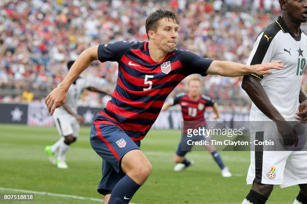 July 1st: Matt Besler of the United States in action during the United States Vs Ghana International Soccer Friendly Match at Pratt & Whitney Stadium...