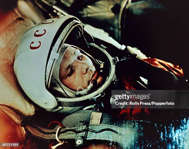 Space Exploration, Personalities, pic: circa 1961, Russian cosmonaut Yuri Gagarin, the first man in space, who completed a circuit of the earth in...