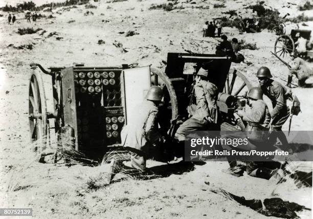 War and Conflict, Spanish Civil War , pic: 3rd August 1936, Rebel troops in action near the mountains of Guadarrama, With what started as a military...