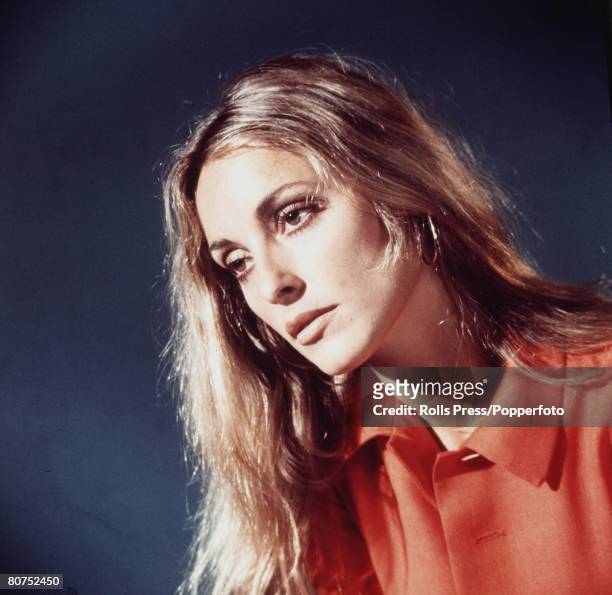 Films, Hollywood, California, USA, A miscellaneous studio portrait of American actress Sharon Tate who was found murdered by members of the Manson...