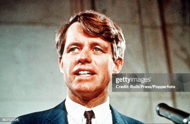 Undated File Picture, Senator Robert Kennedy, who was shot in Los Angeles on the 5 June 1968 and died the following day