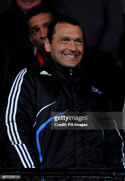 Newcastle United assistant manager Colin Calderwood in the stands during the Coca-Cola League Two match at Meadow Lane, Nottingham.