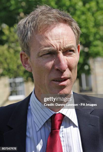 Scottish Labour MP for East Renfrewshire Jim Murphy arrives at a post election press conference at John Smith House, Glasgow.