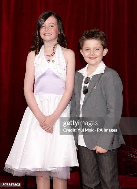 Ellis Hollins and Lydia Waters arriving for the 2010 British Soap Awards at the ITV Studios, South Bank, London.