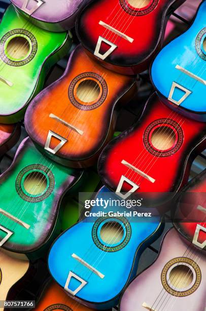 spanish guitars from mexico - market square san antonio stock pictures, royalty-free photos & images