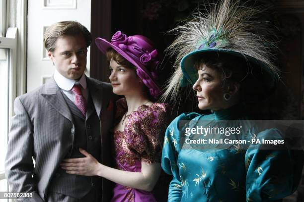 Rory Keenan, Aoife Duffin with fellow cast member, West Wing star Stockard Channing, right, who will play Lady Bracknell in Rough Magic's production...