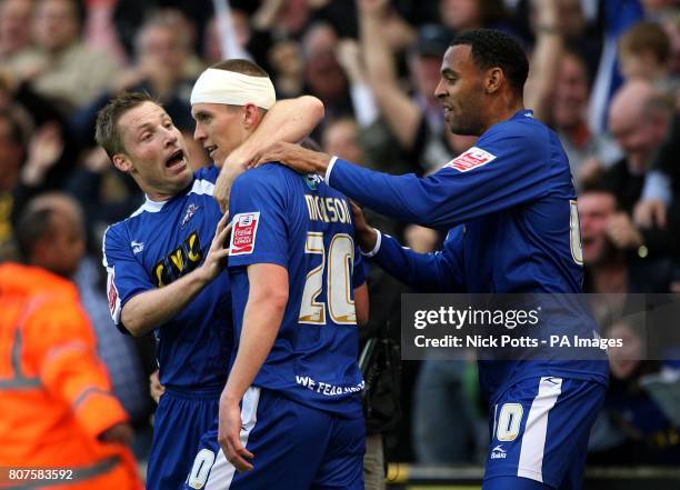 Millwall's Steve Morison celebrates scoring his sides first goal of the game