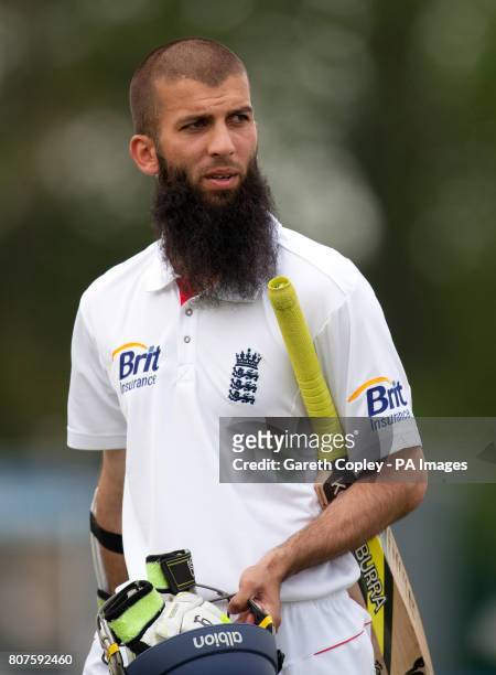 England Lions' Moeen Ali leaves the field after their victory in the Tour Match at the County Ground, Derby.