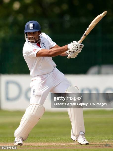 England Lions' Ravi Bopara bats during the Tour Match at the County Ground, Derby.