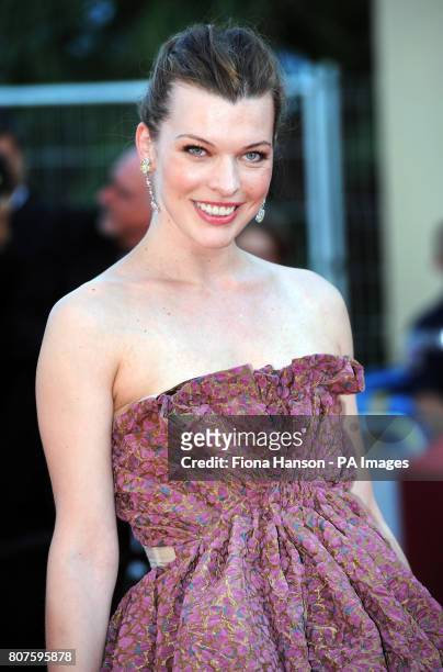 Milla Jovovich arrives for the premiere of Utomlyonnye Solntsem 2 directed and acted in by Nikita Mikhalkov at the 63rd Cannes Film Festival, France.