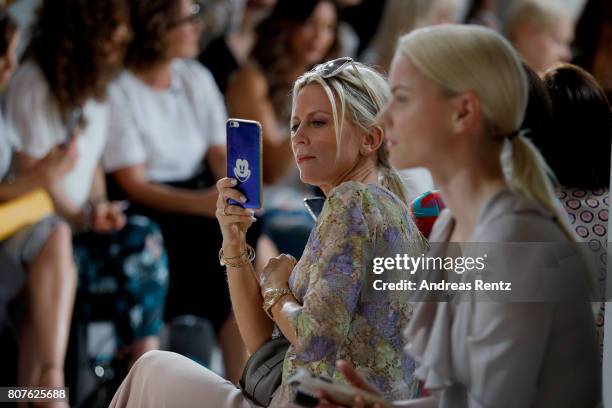 Tamara Nayhauss and Franziska Knuppe attend the Ewa Herzog show during the Mercedes-Benz Fashion Week Berlin Spring/Summer 2018 at Kaufhaus Jandorf...