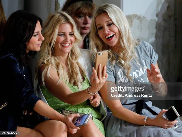Jenny Knaeble and guests attend the Ewa Herzog show during the Mercedes-Benz Fashion Week Berlin Spring/Summer 2018 at Kaufhaus Jandorf on July 4,...