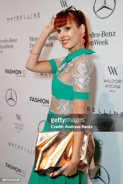 Sussan Zeck attends the Lena Hoschek show during the Mercedes-Benz Fashion Week Berlin Spring/Summer 2018 at Kaufhaus Jandorf on July 4, 2017 in...