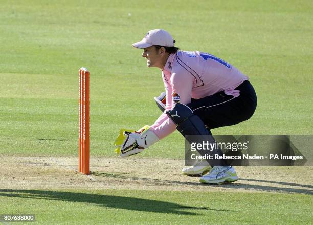 Middlesex Panthers' wicketkeeper Adam Gilchrist during the Friends Provident T20 match at Lord's Cricket Ground, London.