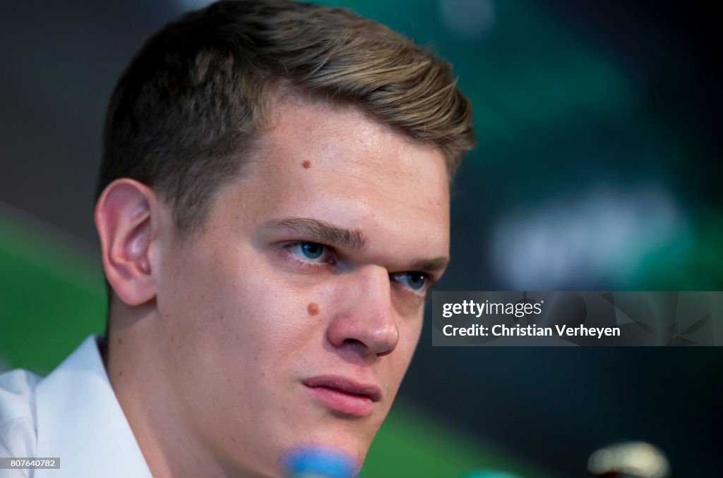 Ginter Singer Matthias Ginter talks to the media during a press conference after he ...