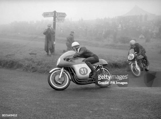 John Surtees, MV Agusta, on his way to victory in the Ulster Grand Prix