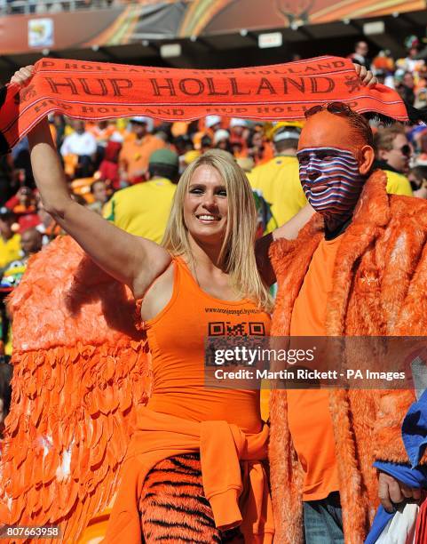 Netherlands fans in the stands