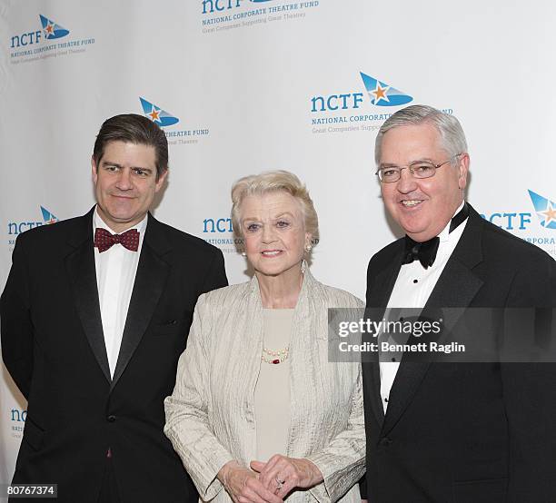 James S. Turley, Chairman of NCTF, actress Angela Lansbury and Jim Buckley attend the 2008 National Corporate Theatre Fund Chairman's Award Gala on...