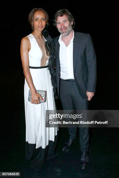 Sonia Rolland and her husband Jalil Lespert attend the Stephane Rolland Haute Couture Fall/Winter 2017-2018 show as part of Haute Couture Paris...